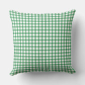 Coussin Motif Gingham Vert Pastel Mignon (Verso)