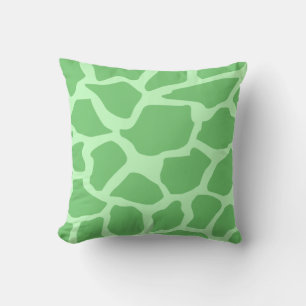 Coussin Motif Giraffe verte
