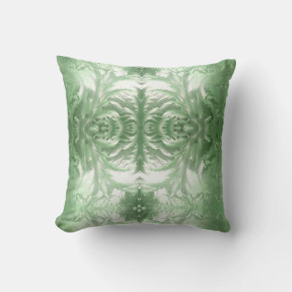 Coussin motif glace vert