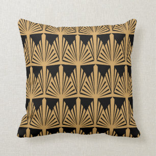 Coussin Motif Gold et Black Art Déco personnalisé