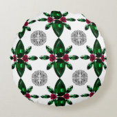 Coussin Motif Green & Red Gemstone (Devant)