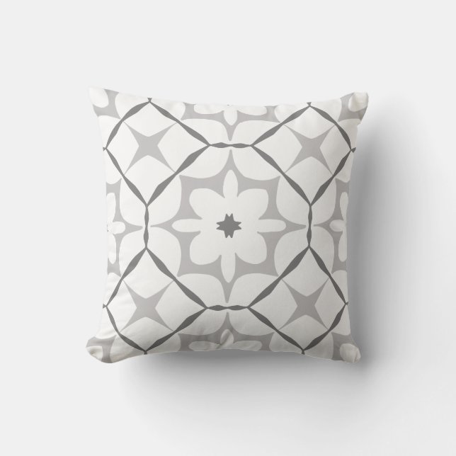 Coussin Motif gris et blanc (Recto)