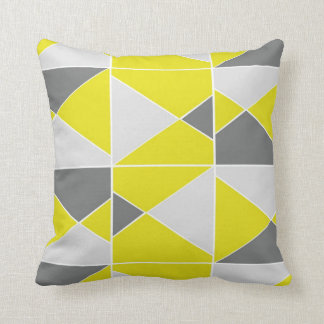 Coussin Motif gris jaune - carreau