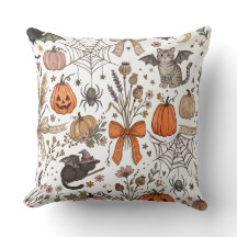 Motif Halloween Chat Chauve-Souris Cosy