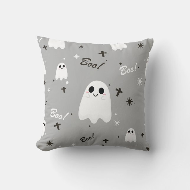 Coussin Motif Halloween Cute Boo (Recto)