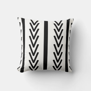 COUSSIN MOTIF HERRINGBONE NOIR ET BLANC