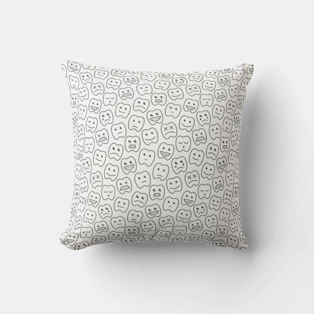 Coussin Motif heureux de dents (Recto)