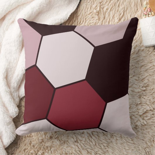 Coussin Motif hexagonal rose et noir (Couverture)