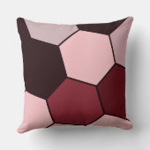 Coussin Motif hexagonal rose et noir (Verso)