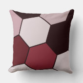 Coussin Motif hexagonal rose et noir (Recto)