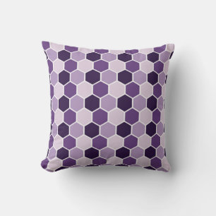 Coussin Motif hexagone ultraviolet transparent. Coco de ni