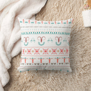 Coussin Motif Hiver Lumière Nordique