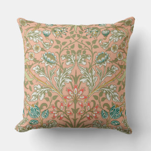 Coussin Motif Hyacinthe Rose Poussiéreux de William Morris