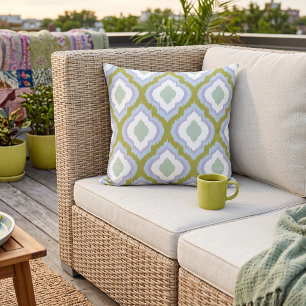 Coussin Motif Ikat Rétro Éclectique