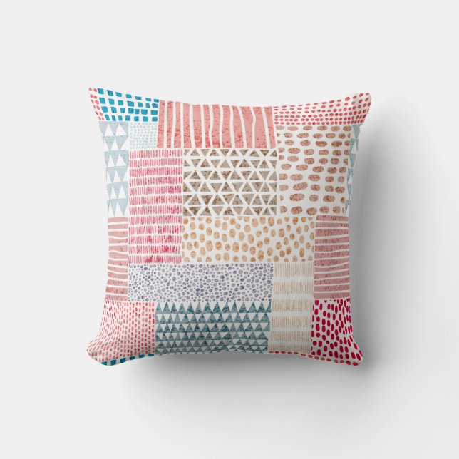 Coussin Motif impeccable en style patchwork. D simple (Recto)