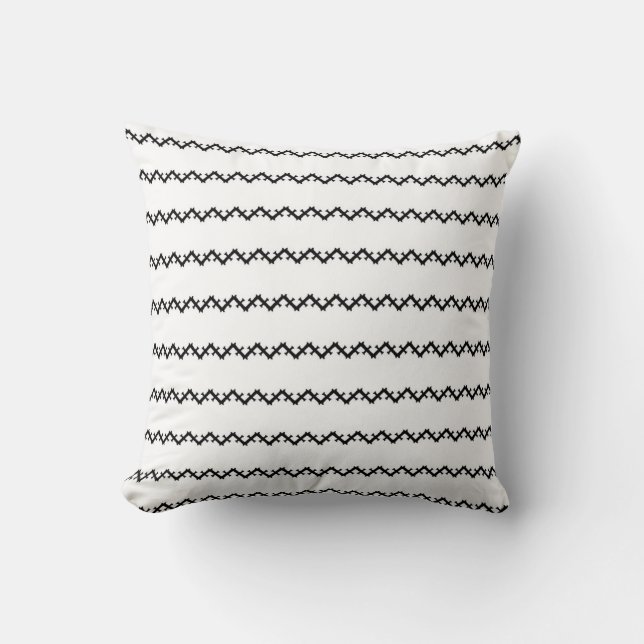 Coussin Motif/Impression de croix os noires et blanches (Recto)