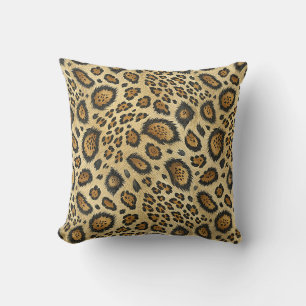 Coussin Motif imprimé léopard – Conception de peau d'anima