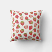 Coussin Motif initial de fraise de monogramme (Verso)