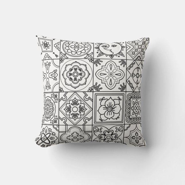 Coussin Motif inspiré de Talavera (Recto)