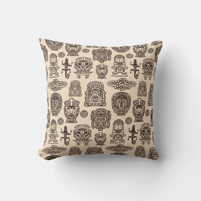 Coussin Motif inspiré par Aztec (Recto)