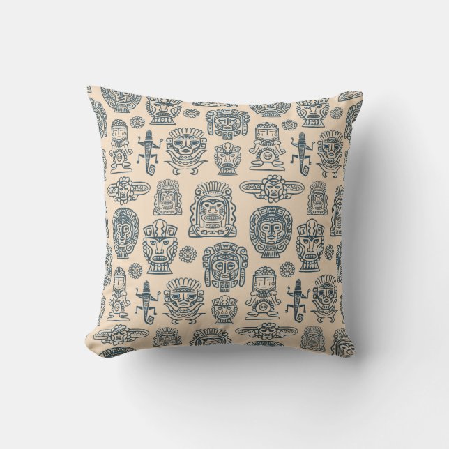 Coussin Motif inspiré par Aztec (Recto)
