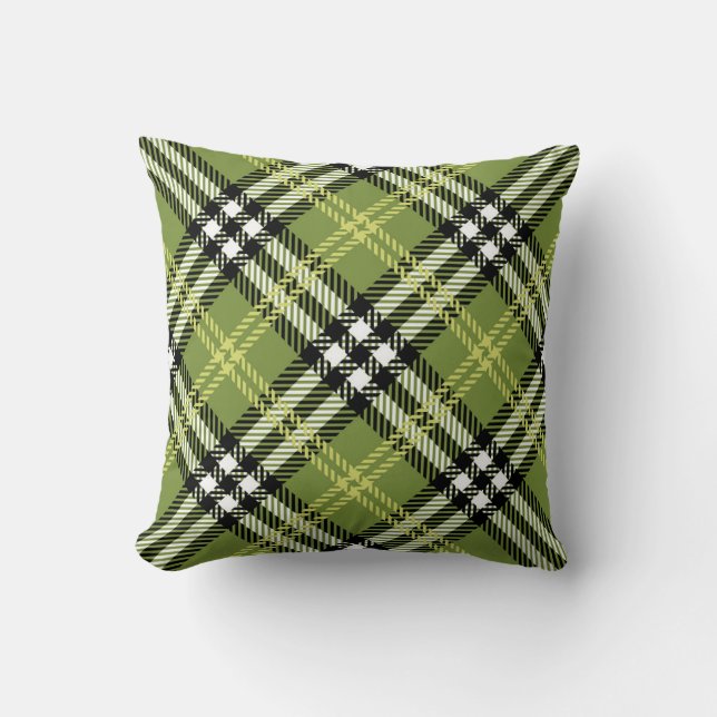 Coussin Motif irlandais vert de plaid (Recto)