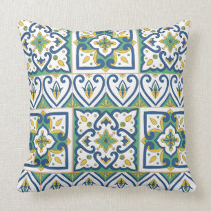 Coussin Motif italien de tuile - en céramique sicilien