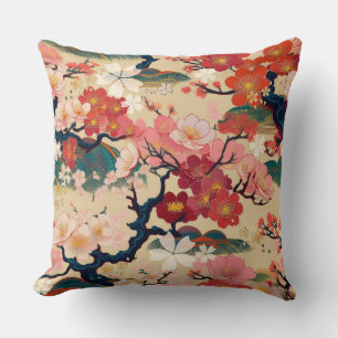Coussin Motif japonais en tissu d'inspiration Kimono