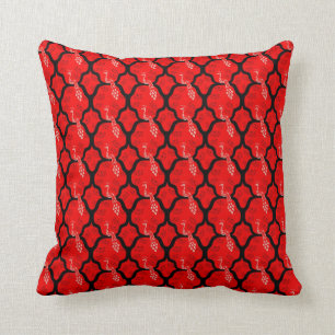 Coussin Motif japonais oriental frais d'abrégé sur paon