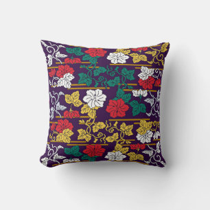 Coussin Motif japonais traditionnel feuille