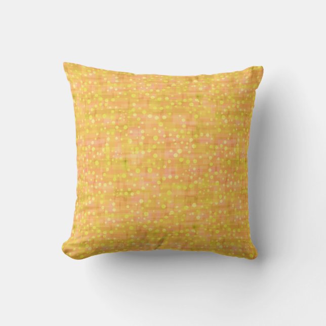 Coussin Motif jaune doré et soleil (Recto)