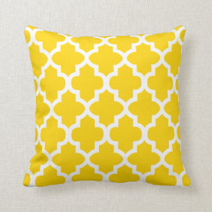 Coussin Motif jaune et blanc de souci de Quatrefoil