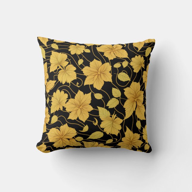 Coussin Motif jaune et noir (Recto)