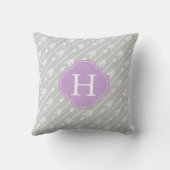 Coussin Motif Lavender Monogramme Flèches (Verso)