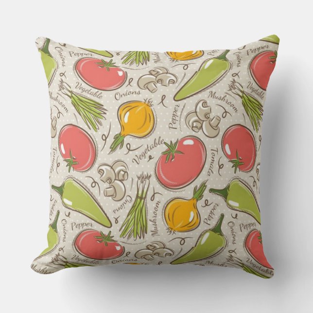 Coussin Motif Légumes (Recto)
