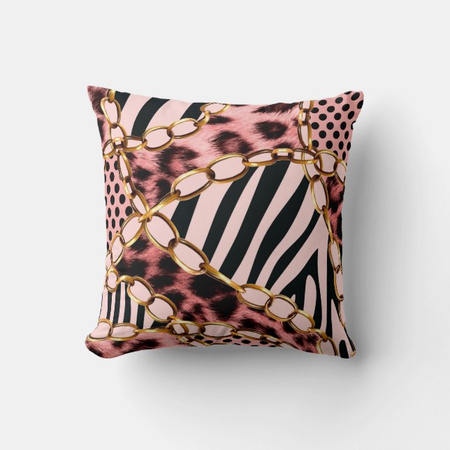 Coussin Motif léopard, Empreinte de léopard, Poster de ani (Recto)