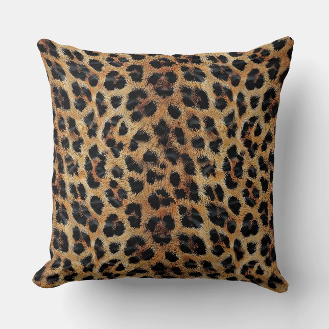 Coussin Motif léopard, tigre, peau de léopard, tendance, (Recto)