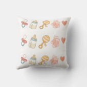 Coussin Motif L'essentiel pour Bébé (Verso)