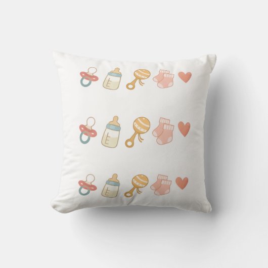 Coussin Motif L'essentiel pour Bébé (Recto)