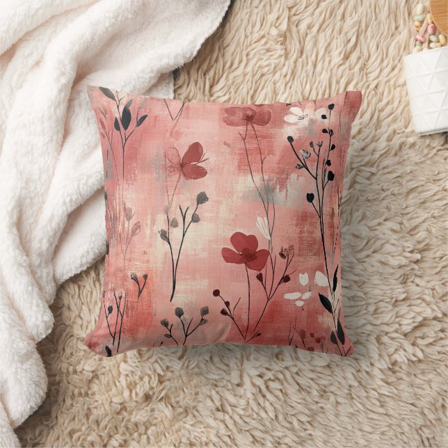 Coussin Motif lin floral blush rustique (9) (Couverture)