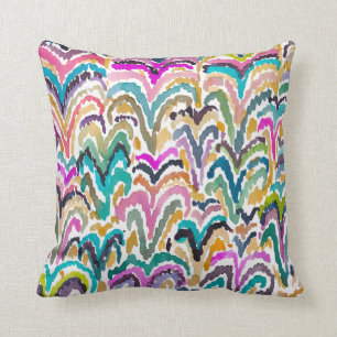 Coussin Motif lumineux abstrait de germination d'aquarelle