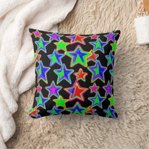 Coussin Motif lumineux Neon Starlight