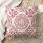 Coussin Motif Mandala Fuchsia et Olive (Couverture)