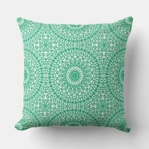 Coussin Motif Mandala Vert Jade