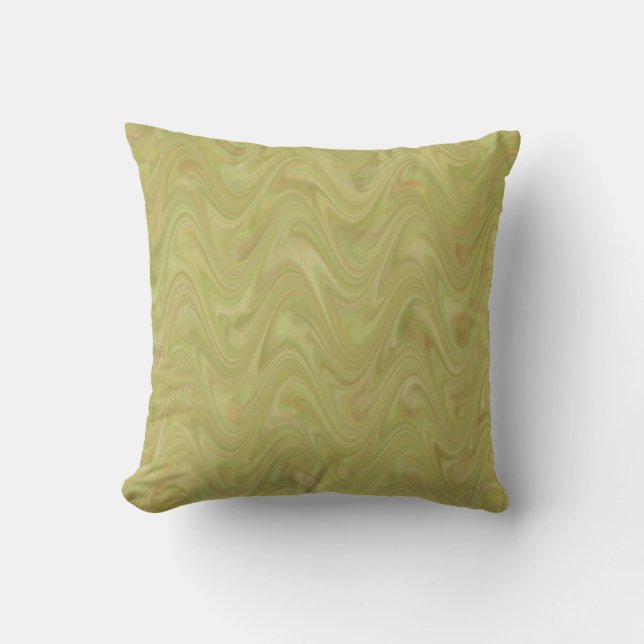 Coussin Motif marbré vert marron (Recto)