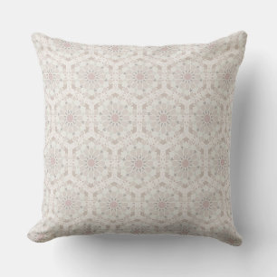 Coussin motif marocain rose pastel