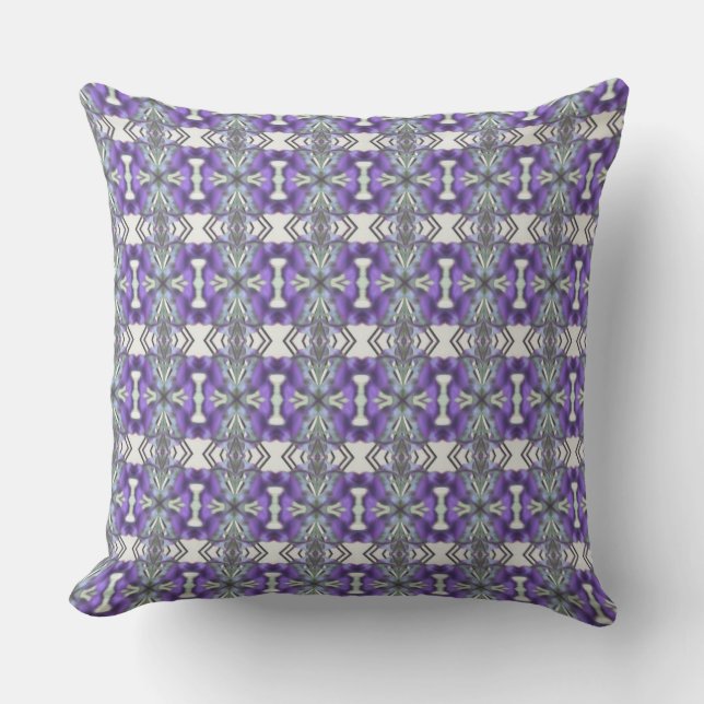 Coussin Motif Mauve Et Violet (Recto)