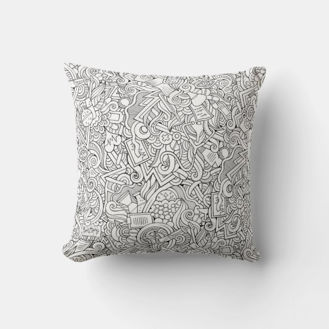 Coussin Motif Médicale de B&W (Recto)