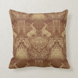 Coussin Motif Médiéval Des Cerfs Et Des Aigles