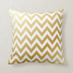 Coussin Motif métallique brillant de rayure de zigzag de